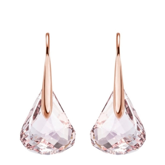 Swarovski Lunar Moonlight Teardrop Earrings in Blush Crystal/Rose Gold P… - Picture 2 of 6